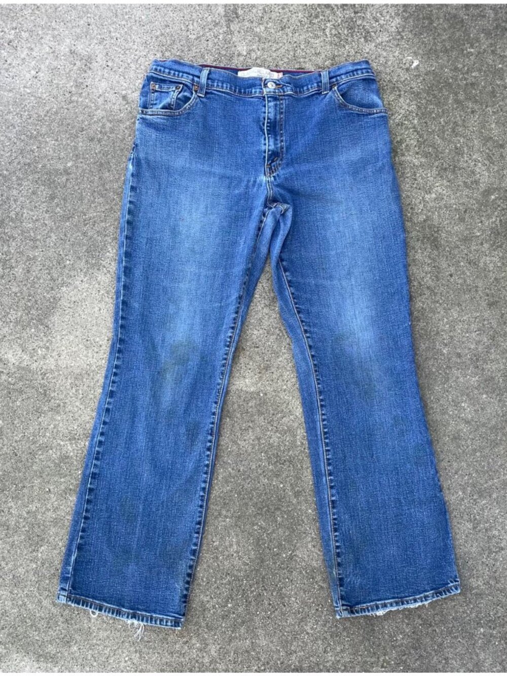 Vintage 90s Levi's Classic Releaxed Bootcut Womens 16 Distressed Grunge Skater